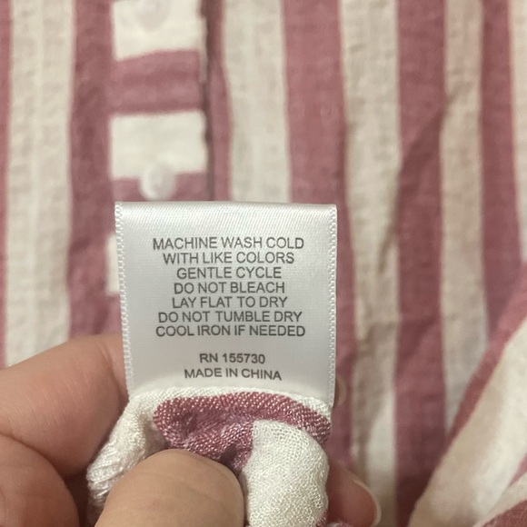 NWT Jane + Delancey Oversized Vertical Stripe High Low Tunic Blouse Size 1X - Picture 6 of 8